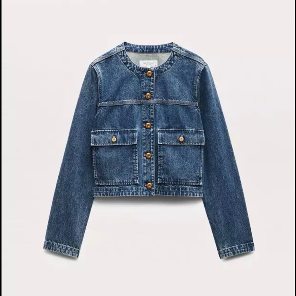 Rag & Bone Drew Denim Jacket
Lightweight Rigid Denim in Adeline - Picture 3 of 8